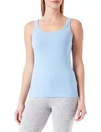 Kamizelki damskie - Emporio Armani Damska kamizelka bawełniana Basic Cotton Tank Fashion Vest, Periwinkle, XS - miniaturka - grafika 1