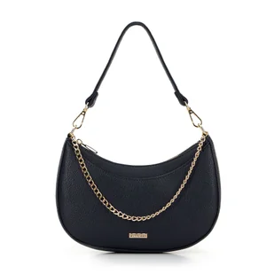 Damska torebka bagietka z łańcuszkiem granatowa - Torebki damskie Damska torebka bagietka z łańcuszkiem granatowa - Torebki damskie - miniaturka - grafika 1