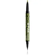 Eyelinery - NYX Professional Makeup x Beetlejuice dwustronny eyeliner 03 Black + Green Chrome 0,1g + 0,4ml - miniaturka - grafika 1