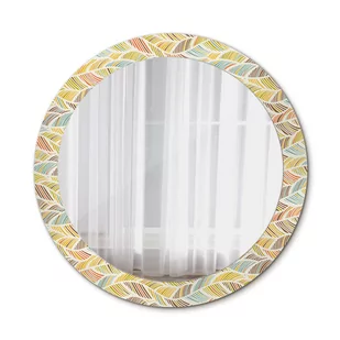 Nowoczesne Lustro w ramie Abstrakcyjny 80cm - Lustra - miniaturka - grafika 1