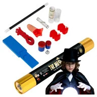 Zabawy w naśladowanie dorosłych - MAGICZNA RÓŻDŻKA mały Magik zestaw w tubie dla dzieci akcesoria iluzjonisty - miniaturka - grafika 1