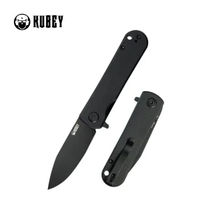Nóż składany Kubey NEO Black G10, Blackwashed AUS-10 by Keanu Alfaro (KU371B) - Noże - miniaturka - grafika 1
