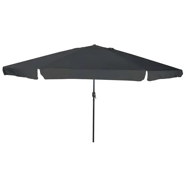 Parasol ogrodowy antracytowy 395 x 395 x 245 cm okrągły
