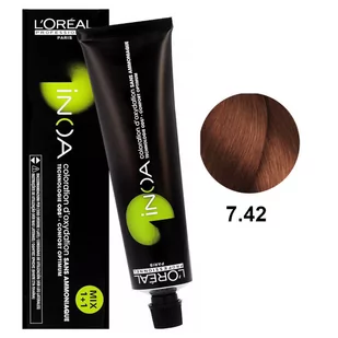 Loreal Inoa 7.42 60 g - Farby do włosów i szampony koloryzujące - miniaturka - grafika 1