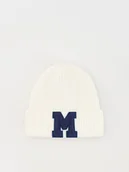 Czapki dla dzieci - Reserved - Dzianinowa czapka z domieszką wełny - złamana biel - miniaturka - grafika 1