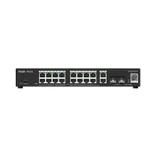 Switche - Ruijie Networks RG-ES220GS-P łącza sieciowe Zarządzany L2 Gigabit Ethernet (10/100/1000) Obsługa PoE Czarny RG-ES220GS-P - miniaturka - grafika 1