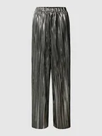 Spodnie damskie - Spodnie materiałowe z plisami - miniaturka - grafika 1