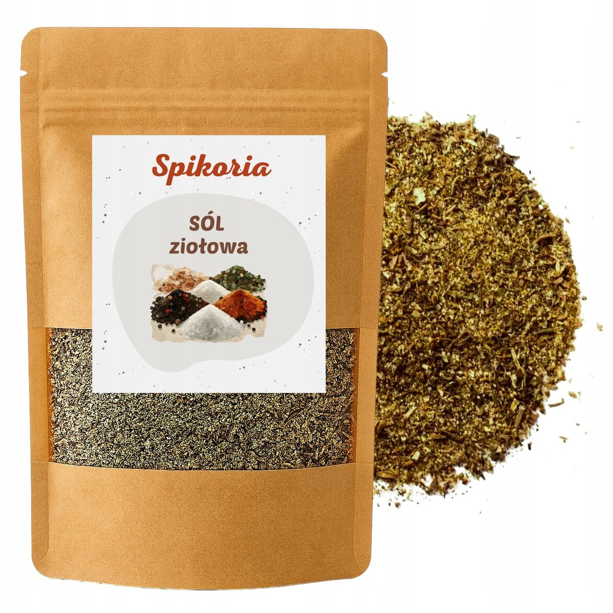 SÓL ZIOŁOWA sól aromatyczna premium z dodatkiem ziół 200g Spikoria