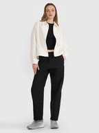 Spodnie sportowe damskie - 4F Spodnie casual damskie - czarne S - miniaturka - grafika 1