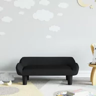 Meble do sypialni - vidaXL Sofa dla dzieci, czarna, 70x40x24 cm, aksamit - miniaturka - grafika 1
