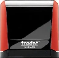 Pieczątki - Trodat PIECZĄTKA TRODAT 4912 CZERWONA - PODUSZKA CZARNA 47X18MM - miniaturka - grafika 1