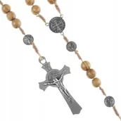 Różańce - Różaniec drewno benedykt - miniaturka - grafika 1