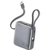 Powerbanki - Powerbank 4SMARTS Pocket Dual Cord 10000 mAh 22.5W Szary - miniaturka - grafika 1