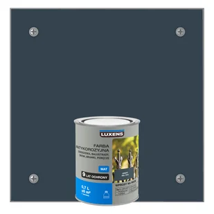 Farba antykorozyjna 0.7 l Grafitowy Mat LUXENS - Farby do metalu - miniaturka - grafika 1