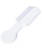 Szczotki do włosów dla dzieci - Poupy Poupy, Grzebień do włosów z miękkimi i twardymi ząbkami, Biały - miniaturka - grafika 1