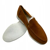 Mokasyny męskie - Mokasyny męskie zamszowe Old Money 38 - miniaturka - grafika 1