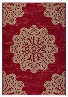 HANSE Home Stylowy welurowy dywan Lace czerwono-brązowy | 102417 102417 - Dywany - miniaturka - grafika 1