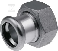 Łączniki, trójniki, kształtki - Półśrubunek z płaskim uszczelnieniem GW Inox - 28 G1 1/4" - miniaturka - grafika 1