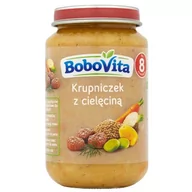 Dania dla dzieci - Bobovita BOBOVITA KRUPNICZEK Z CIELĘCINĽ PO 8 MIESIĽCU 190 G 15591571 - miniaturka - grafika 1