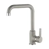 Baterie kuchenne - Laveo Lena - bateria zlewozmywakowa stojąca z wylewką L biały BKU 965D - miniaturka - grafika 1