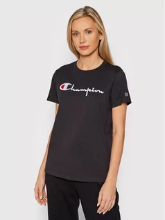 Koszulki i topy damskie - Champion T-Shirt Big Logo 114128 Czarny Regular Fit - grafika 1