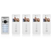Domofony - Smartwares Wideodomofon do 4 mieszkań 20,5x8,6x2,1 cm biały 8711658417158 - miniaturka - grafika 1