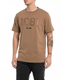 Koszulki męskie - Replay koszulka męska regular fit, 989 Safari, XL - grafika 1