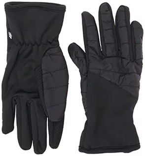 Rękawiczki - 4F Rękawiczki REU006 dżinsy, DEEP czarne, XL, głęboka czerń, XL - grafika 1