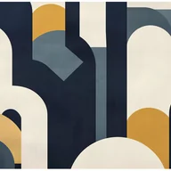 Fototapety - Fototapeta Boho Abstrakcja Niebieski 300x210 cm Tapeta Do Sypialni Salonu Kuchni Na Flizelinie - miniaturka - grafika 1