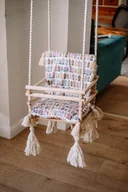 Leżaczki i huśtawki - Huśtawka boho pastelowe domki - miniaturka - grafika 1