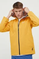 Kurtki i kamizelki sportowe męskie - Jack Wolfskin kurtka outdoorowa Highest Peak kolor żółty - miniaturka - grafika 1