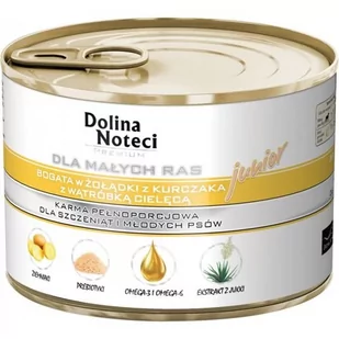 Dolina Noteci Premium Pies Małe Rasy Junior : Opakowanie - 12 x 185 g, Smak - Żołądki z kurczaka z wątróbką cielęcą - Mokra karma dla psów - miniaturka - grafika 1