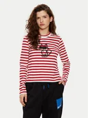 Bluzki damskie - KARL LAGERFELD Bluzka A1W17137 Czerwony Regular Fit - miniaturka - grafika 1