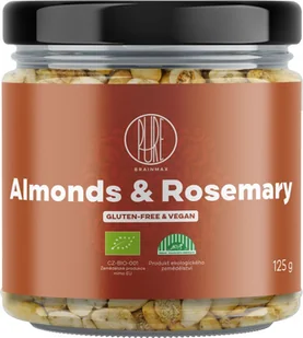 BrainMax Pure Almonds&Rosemary (migdały z rozmarynem), BIO, 125 g - Orzechy i nasiona - miniaturka - grafika 1