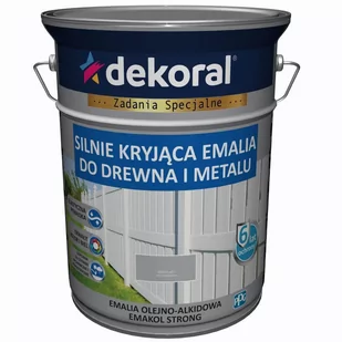 Dekoral Emalia Ftalowa  Emakol Strong Popielaty Pojemność 5 L - Emalie - miniaturka - grafika 1