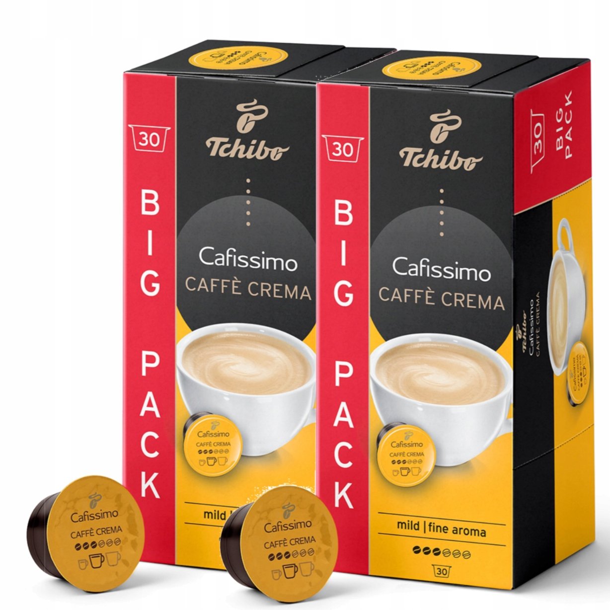 Tchibo Kawa Cafissimo Caffe Crema Fine Aroma 30x2 Kapsułek Zestaw