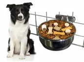 Miski dla psów - Miska Metalowa Przykręcana Do Klatki 0,84l - miniaturka - grafika 1