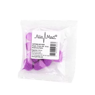 Allemed Kapturki do pedicure 10 mm gradacja 80 10 szt ABS Podo AlleMed Fioletowy Purple - Frezarki do paznokci - miniaturka - grafika 1