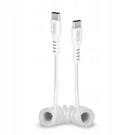 Kable - SBS USB-C - USB-C, 1m, sprężynka, biały | - miniaturka - grafika 1