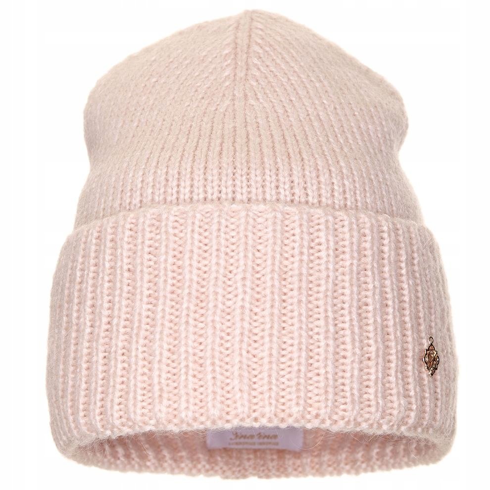 Czapka zimowa damska KSENA Pudrowy róż