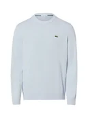 Swetry męskie - Lacoste Męski sweter Mężczyźni Bawełna niebieski jednolity, 3 - miniaturka - grafika 1