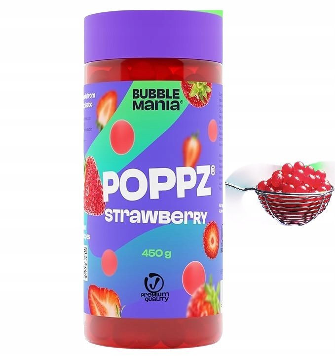 Kulki Owocowe Popping Boba NATURALNE Z WODOROSTÓW I SOKIEM do deserów ciast