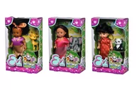 Lalki dla dziewczynek - Simba Evi z dzikim zwierzątkiem mix - - miniaturka - grafika 1