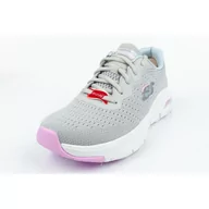 Buty sportowe damskie - Buty Skechers Arch Fit W (kolor Szary/Srebrny, rozmiar 37.5) - miniaturka - grafika 1