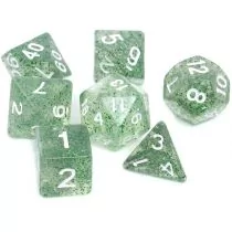 Rebel Komplet kości RPG Brokatowe Zielone - Akcesoria do gier planszowych - miniaturka - grafika 1