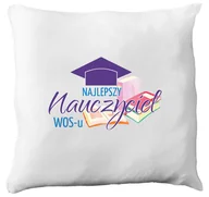 Poduszki dekoracyjne - Poduszka Prezent Dla Nauczyciela, Nauczyciel Wos-U + Imię, 2 - miniaturka - grafika 1