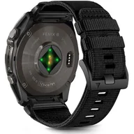 Akcesoria do smartwatchy - Pasek TECH-PROTECT Nylon Classic do Garmin Fenix 5X/5X Plus/6X/6X Pro/7X/8 (51 mm) Czarny - miniaturka - grafika 1