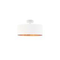Lampy sufitowe - Biała lampa sufitowa do salonu w stylu glamour WENECJA GOLD fi - 30 cm - miniaturka - grafika 1