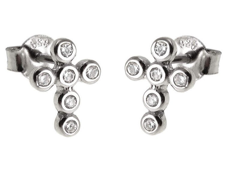 KOLCZYKI SREBRNE KRZYŻE k2264 - 1g.