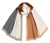 Apaszki i szaliki damskie - Szalik Damski Młodzieżowy Zimowy Miękki Ciepły Duży Kolorowy Casualowy - miniaturka - grafika 1